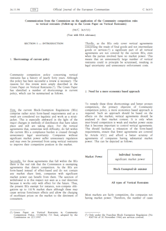 Follow-up to the Green Paper on Vertical Restraints