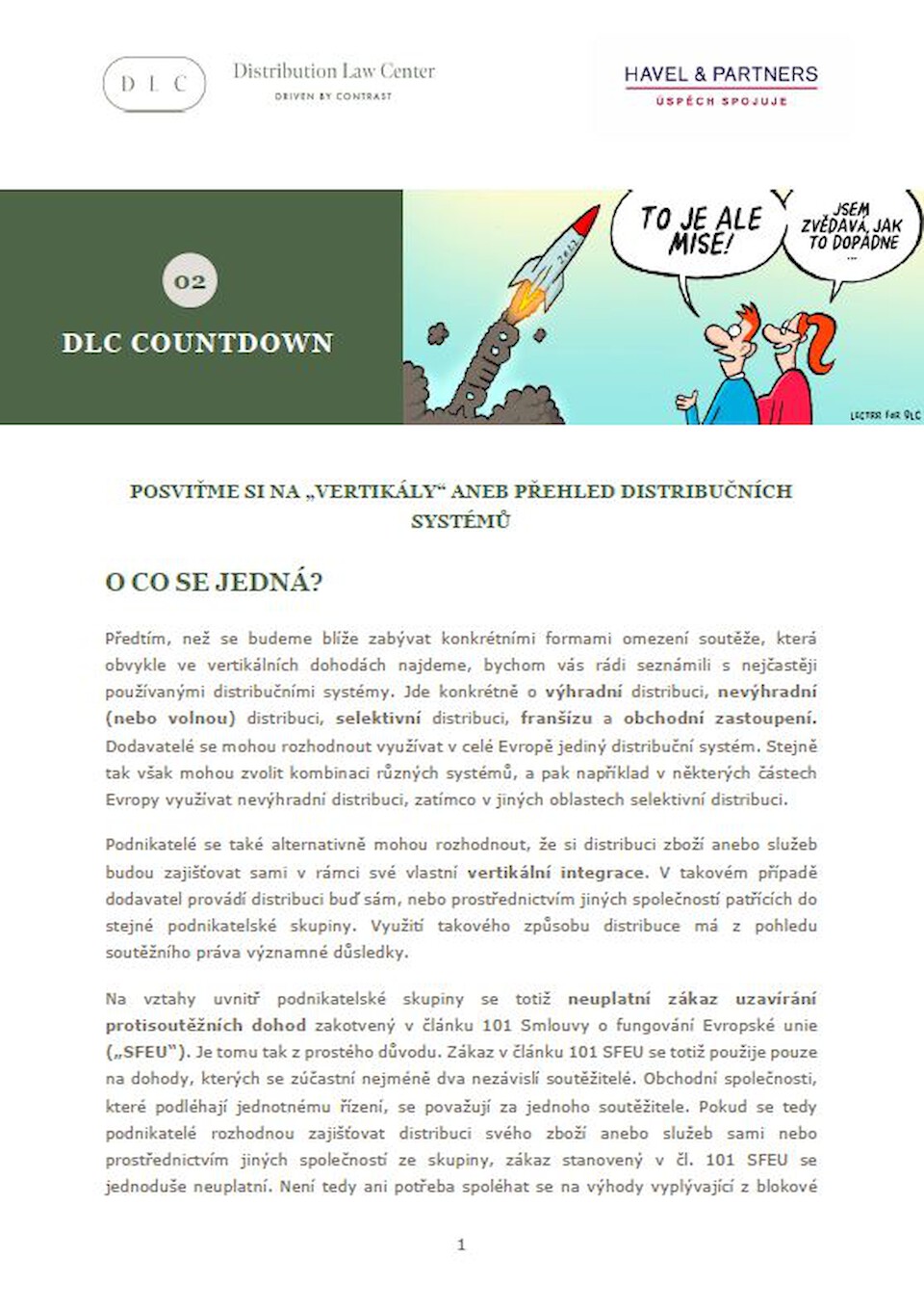 Distribution Law Center Countdown II - “Vertical” in the spotlight: overview of distribution systems