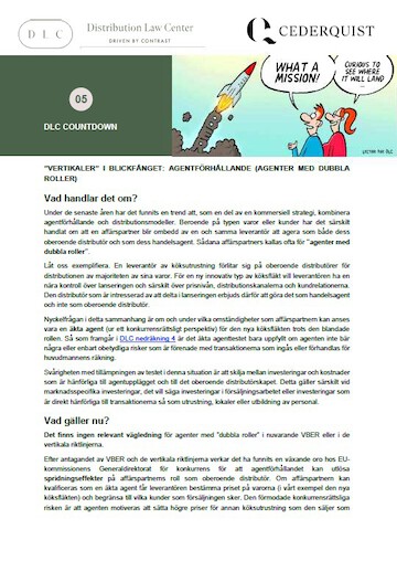 Distribution Law Center Countdown V- Agency (“Dual role” agents)