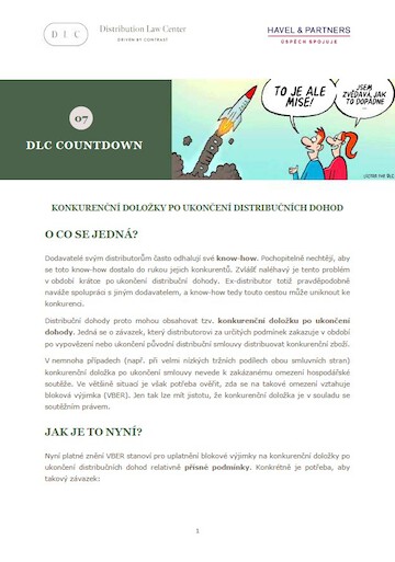 Distribution Law Center Countdown VII - Non-compete restrictions (post term)