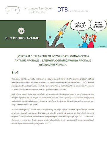 Distribution Law Center Countdown XIV - Active sales restrictions (Rolling over prohibition)