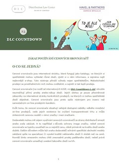Distribution Law Center Countdown XXIII - Bans on the use of price comparison services