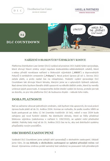 Distribution Law Center Countdown XXIV - Wrap-up (The new VBER regime in a nutshell)