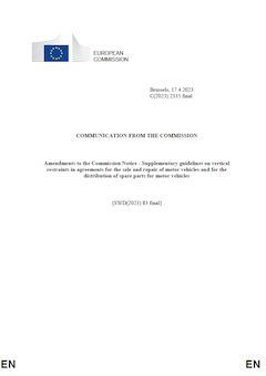 Amendments to Supplementary Guidelines