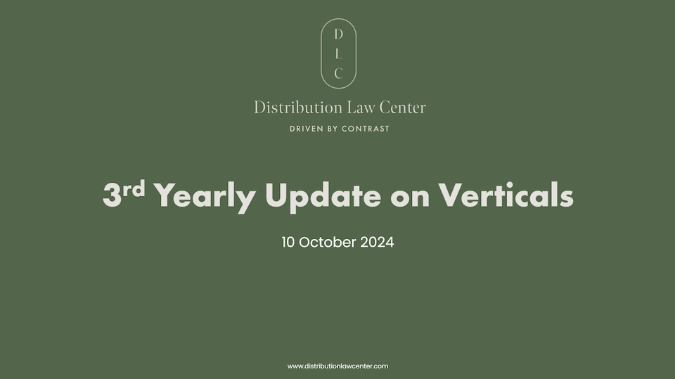 PowerPoint Distribution Law Center Yearly Update on Verticals 2024