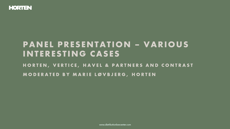 PowerPoint Distribution Law Center Meet-up 2025 - Panel presentation - Various interesting cases
