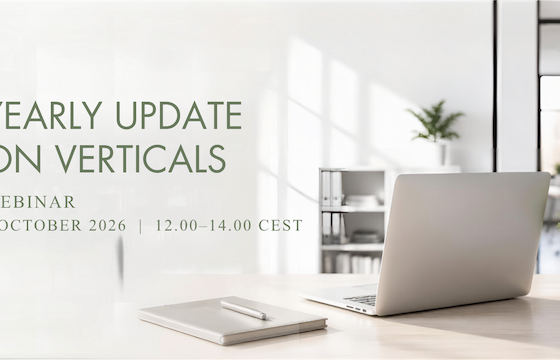 Yearly Update on Verticals on 8 October 2026 - Save-the-date