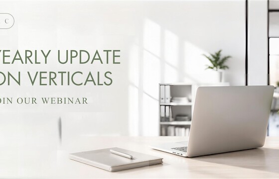 Yearly Update on Verticals on 8 October 2026 - Save-the-date