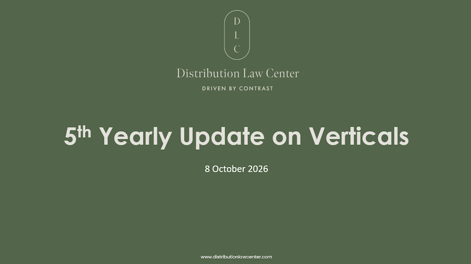 PowerPoint Distribution Law Center Yearly Update on Verticals 2026